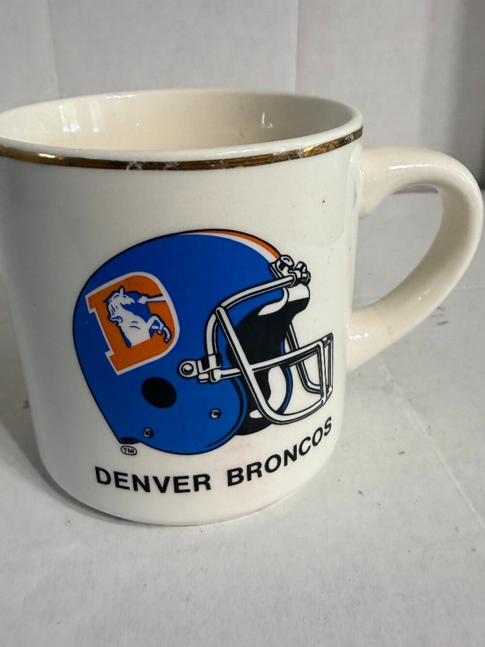 Denver Broncos Super Bowl XXII Vintage NFL Football Collectible Mug Cup Coffee